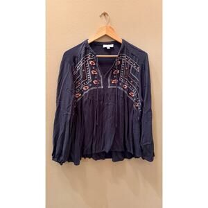 Calligraphie 100% Rayon Women Embroidered Top Size XL